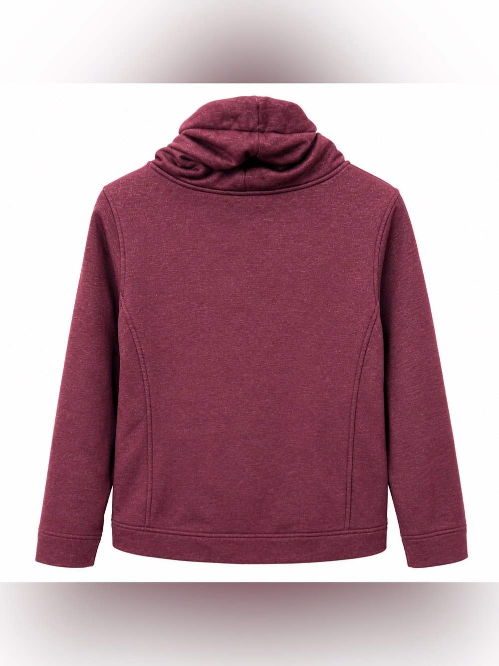 The North Face Womens Large Sherpa Fleece Pullover Cowl Neck Burgundy Jacket L - Picture 2 of 5